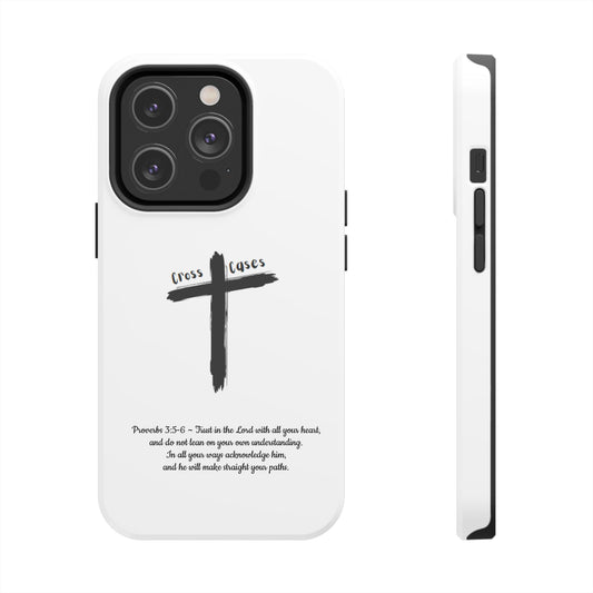 Inspirational Tough Phone Case with Cross Design - Durable & Stylish Protection