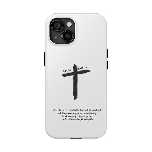 Inspirational Tough Phone Case with Cross Design - Durable & Stylish Protection